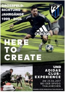 Plakat Sichtung und ADIDAS Club Experience